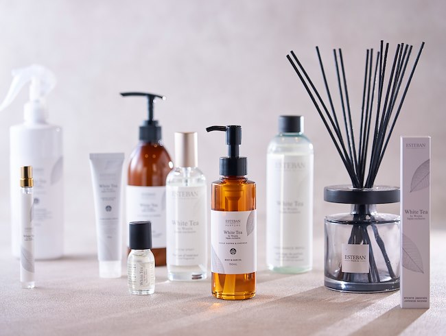 ウェスティンホテルのオリジナルの香り「ホワイトティー」を楽しむボディ＆フレグランスセット。恵比寿・渋谷エリアでホテルクオリティのお持ち帰りを。